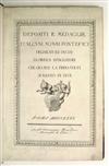 PAPACY. Depositi e Medaglie d''Alcuni Sommi Pontefici. 1780